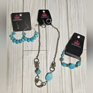 Paparazzi Turquoise Jewelry 3px Set